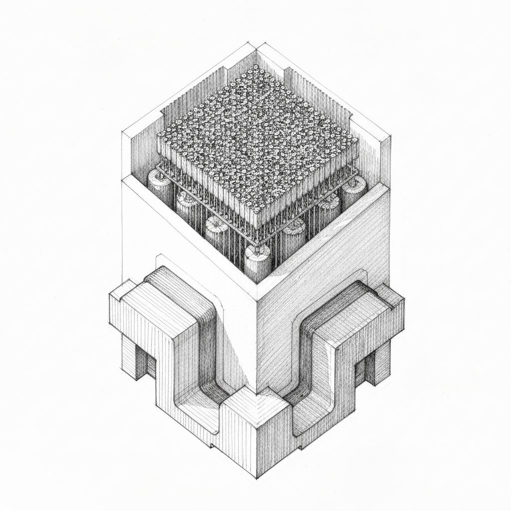 Quantum computer architecture sketch